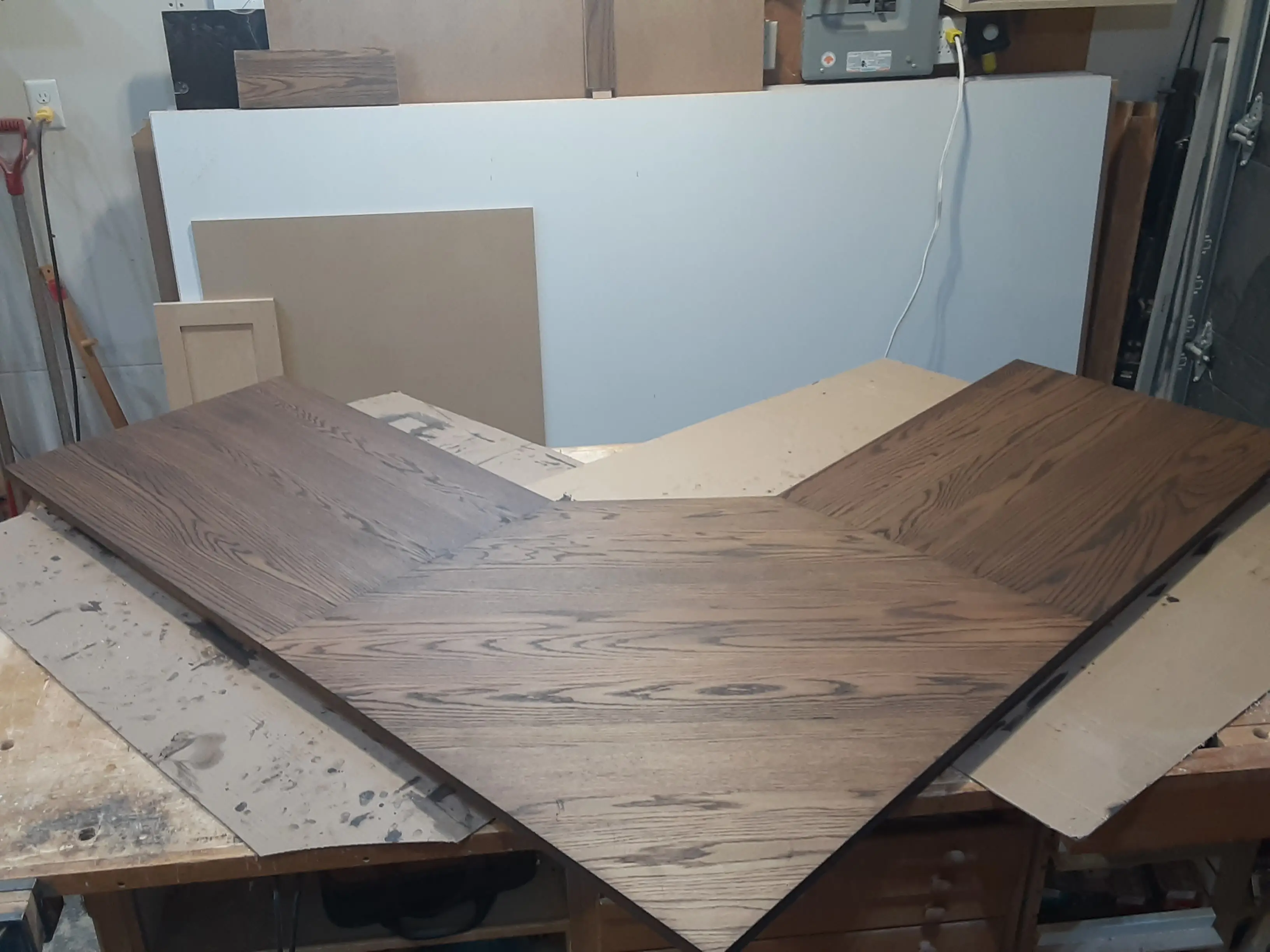 Corner Writing Desk & Hutch — detail